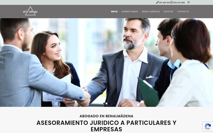 Screenshot of atreslegal.com