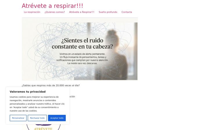 Screenshot of atrevetearespirar.com
