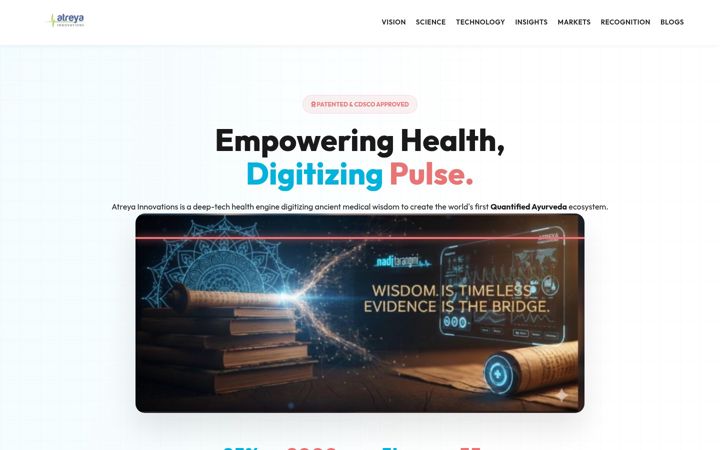 Screenshot of atreyainnovations.com