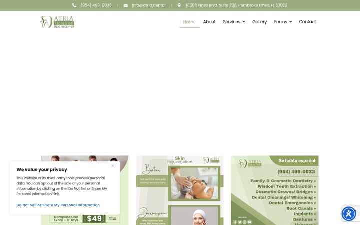 Screenshot του atria.dental