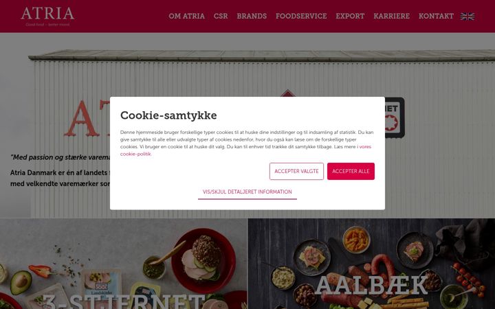 Screenshot of atria.dk