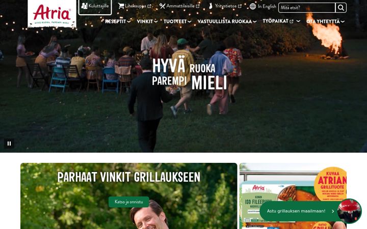 Skjermbilde av atria.fi