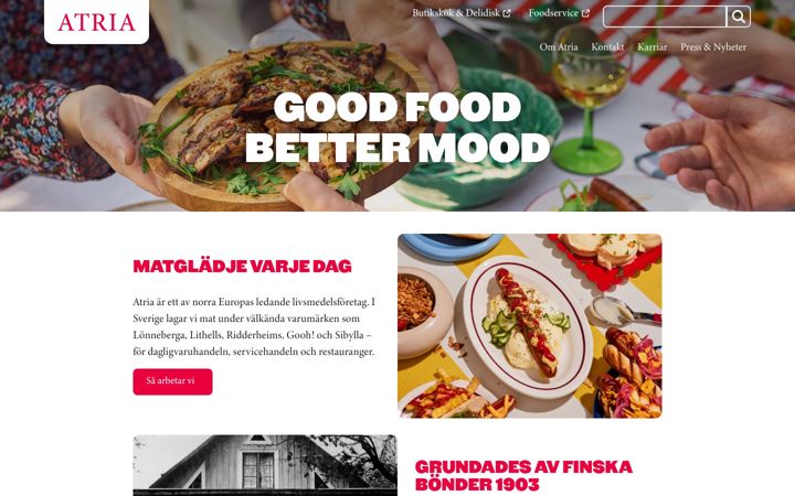 Screenshot of atria.se