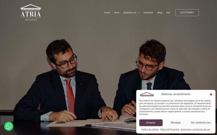 Ekrano kopija atriabogados.com