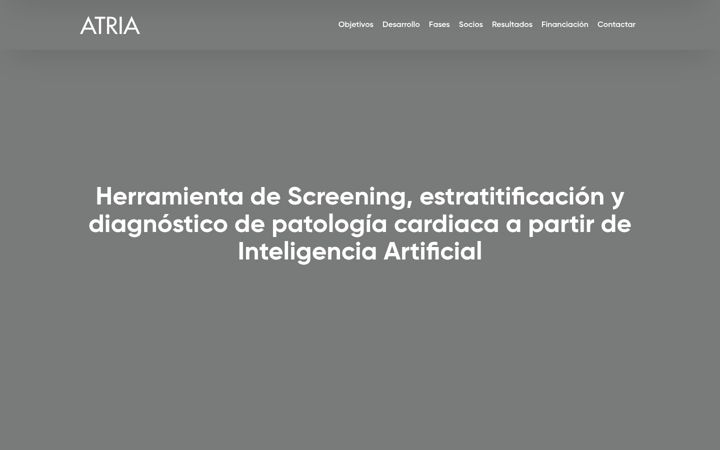Screenshot of atriaproject.ai