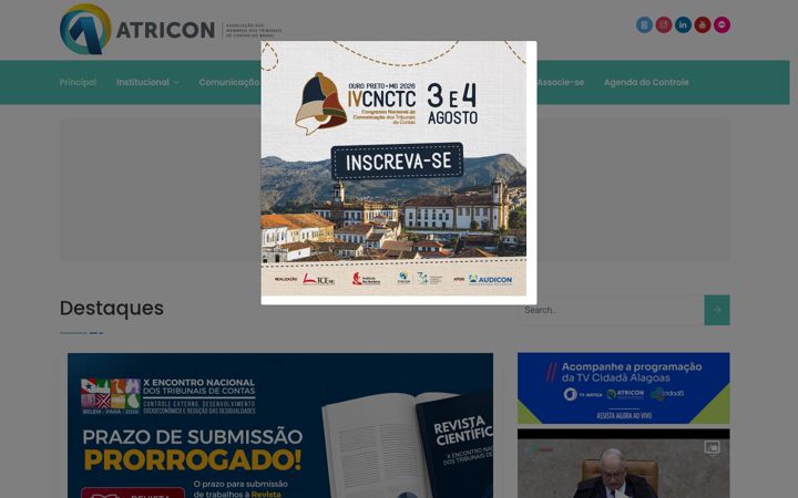 Screenshot of atricon.org.br