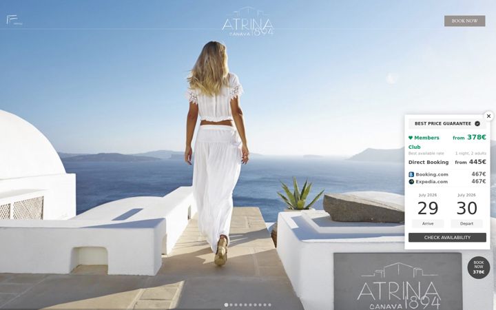Screenshot of atrinasantorini.com