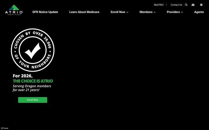 Screenshot of atriohp.com