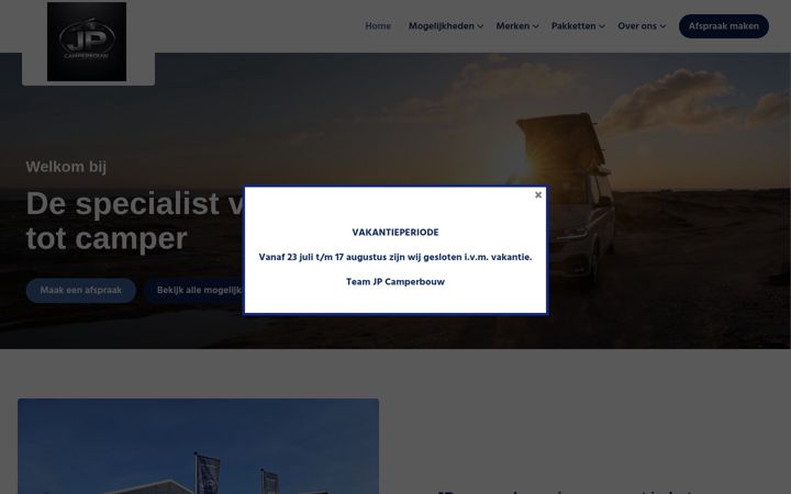 Screenshot of atrioncamperbouw.nl