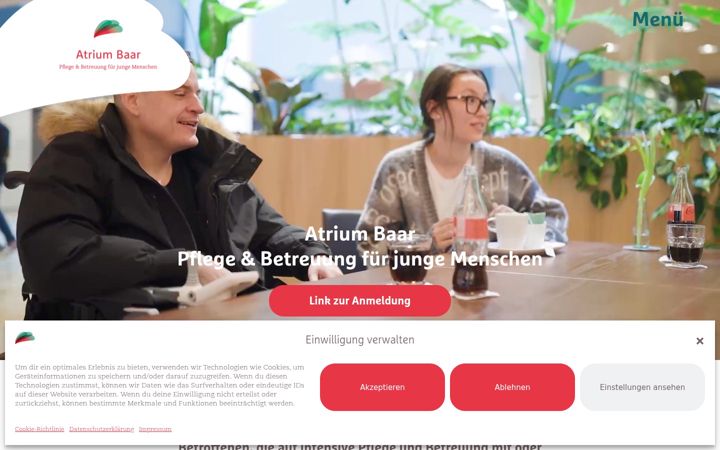 Képernyőkép: atrium-baar.ch