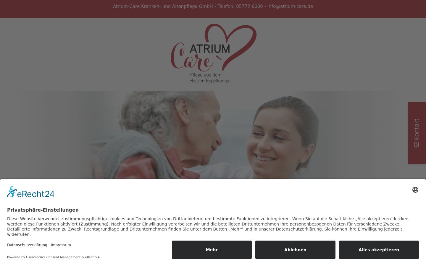 Captura de ecrã do banner de consentimento apresentado antes de qualquer interação