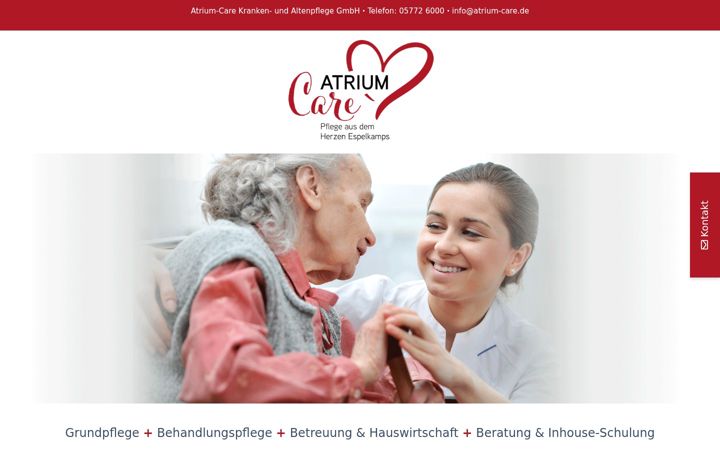 Screenshot of atrium-care.de