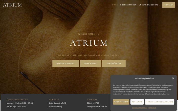 Screenshot of atrium-mode.de