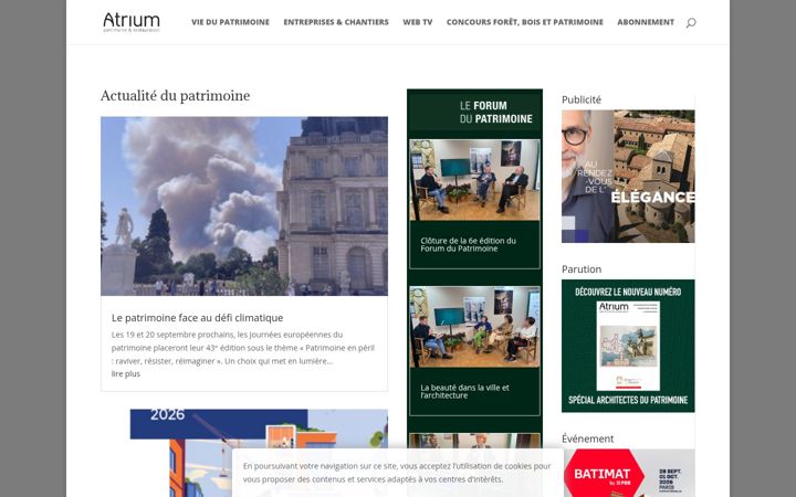 Screenshot of atrium-patrimoine.com