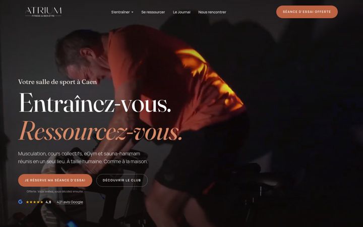 Screenshot of atrium-sports-club.fr