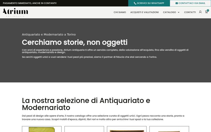 Screenshot of atriumantiquaria.it