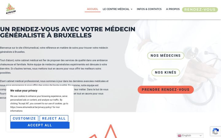 Screenshot of atriumedical.be