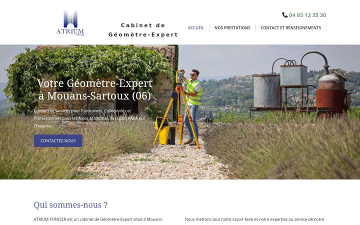 Screenshot of atriumfoncier-geometre.fr