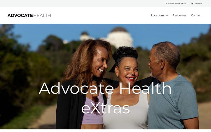 Screenshot of atriumhealthextras.com