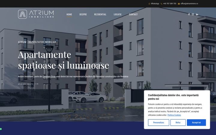 Screenshot of atriumimmo.ro