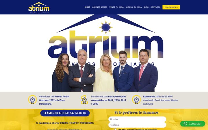 Screenshot of atriuminmobiliaria.net
