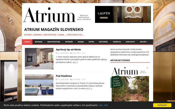 Screenshot of atriummagazin.sk