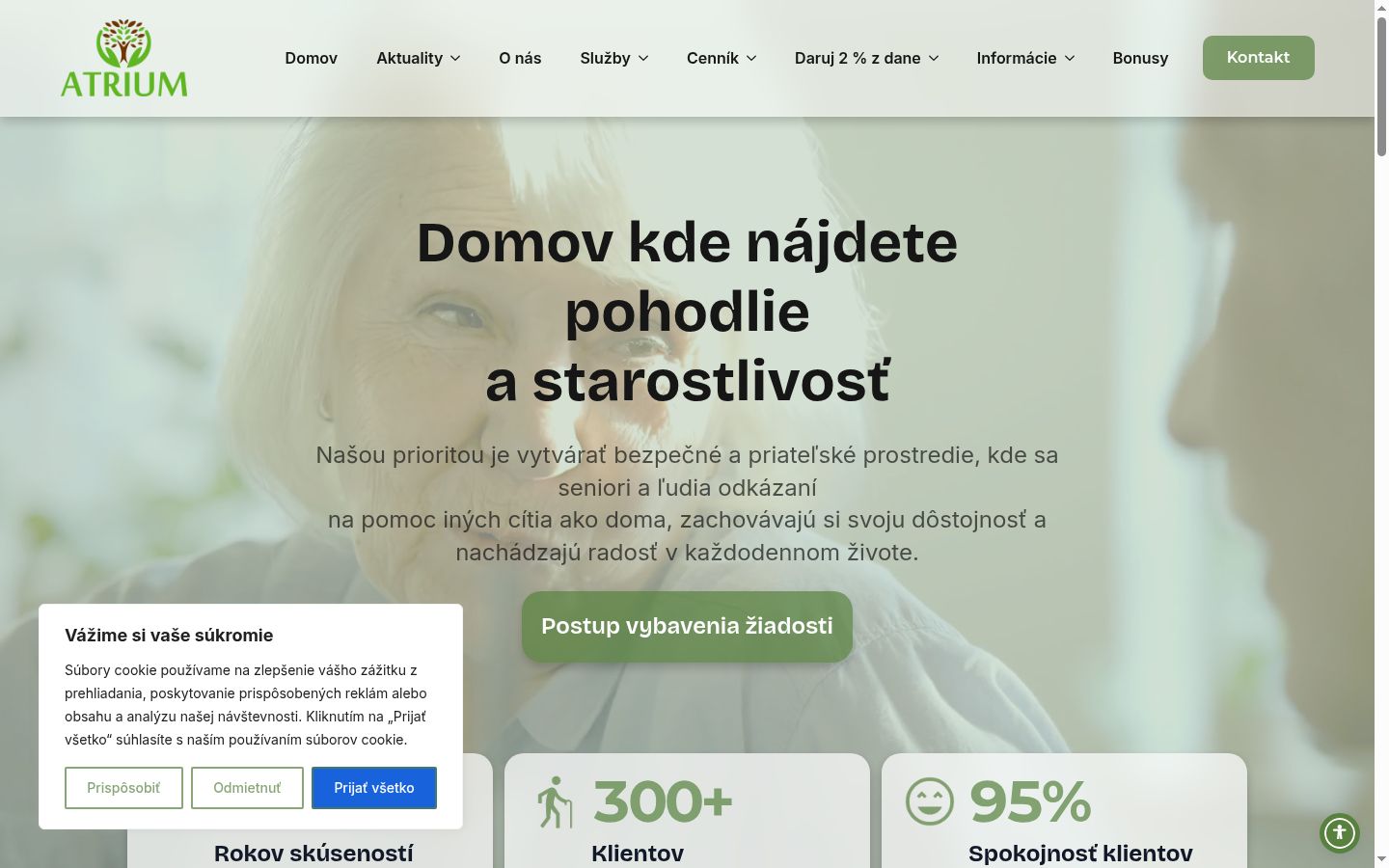 Snímka obrazovky banera súhlasu zobrazeného pred akoukoľvek interakciou