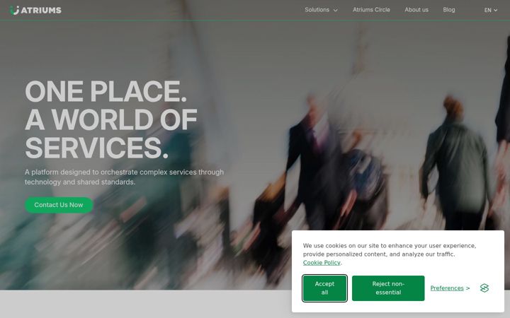 Screenshot of atriums.com