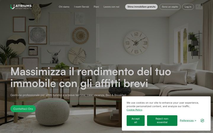 Screenshot von atriumsapartments.com