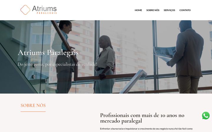 Ekrānuzņēmums no atriumsparalegais.com.br