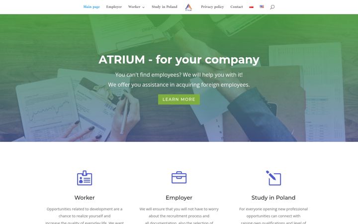 Screenshot of atriumworkers.com