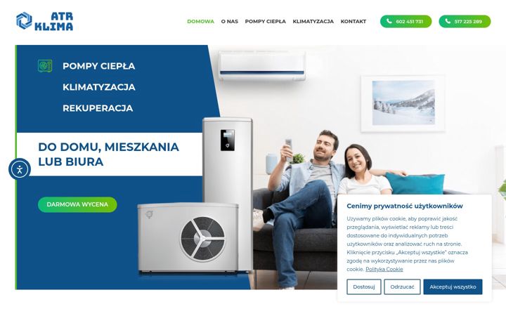 Screenshot of atrklima.pl