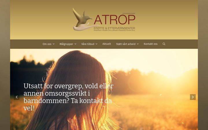 Screenshot stránky atrop.no