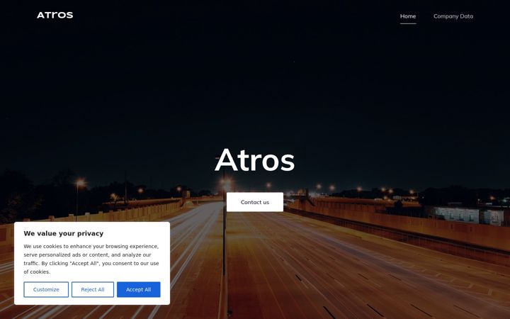 Screenshot von atros.gr