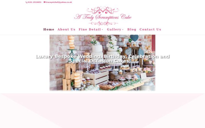 Captură de ecran a atrulyscrumptiouscake.co.uk