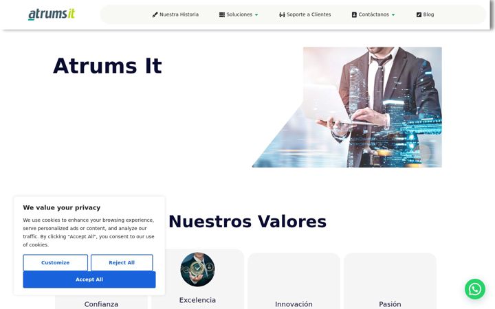 Screenshot of atrums.com