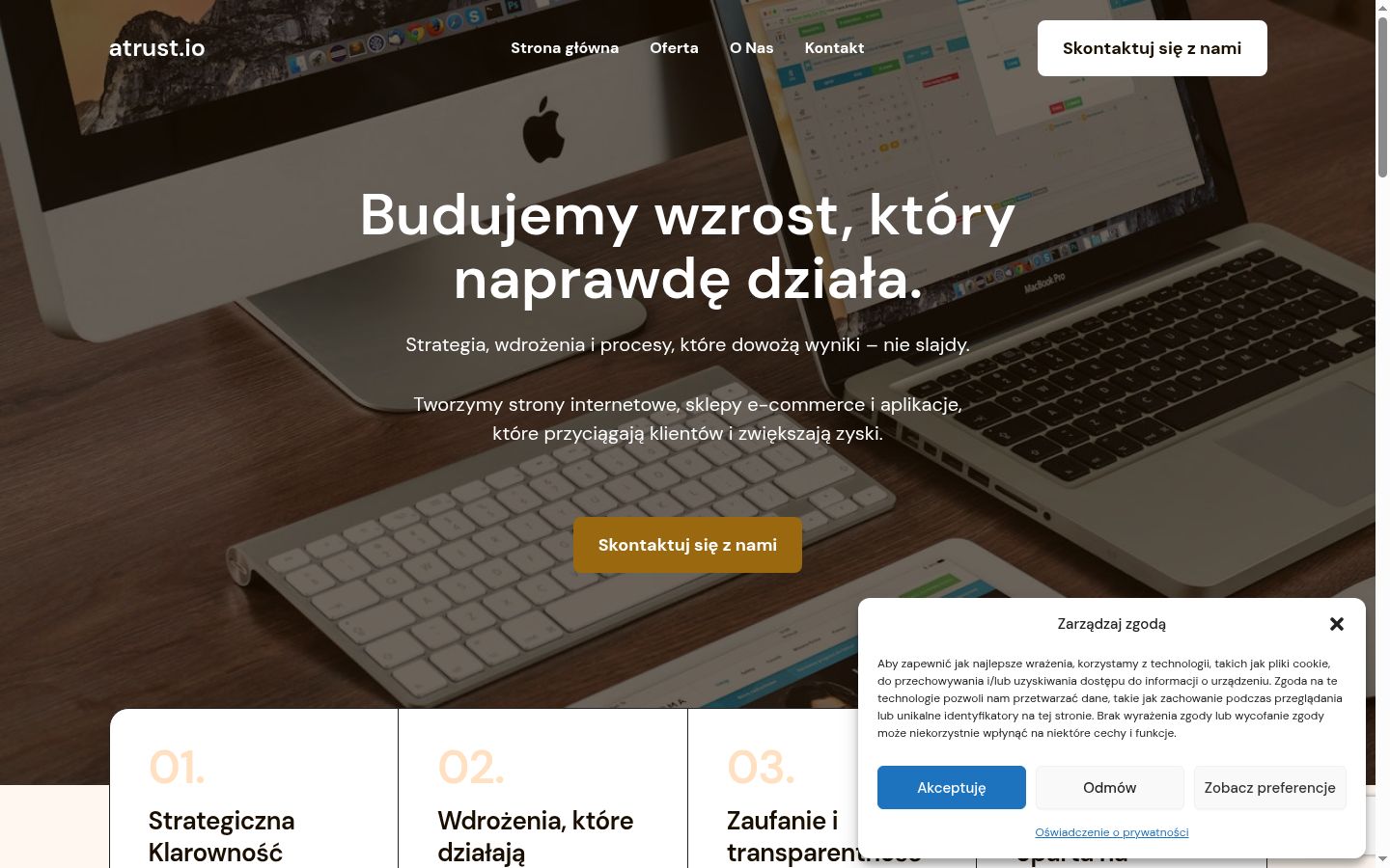 Képernyőkép a bármilyen interakció előtt megjelenő hozzájárulási bannerről