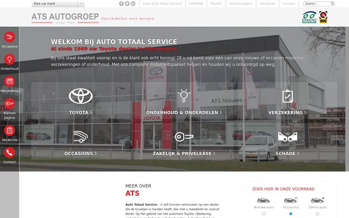Captura de pantalla de ats-autogroep.nl