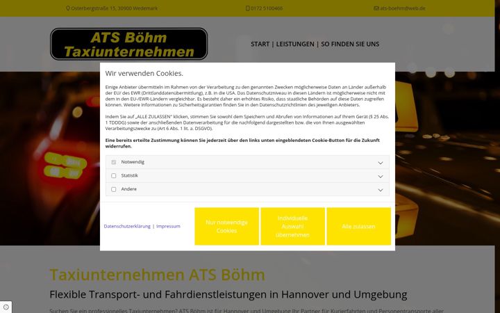Screenshot of ats-boehm-hannover.de