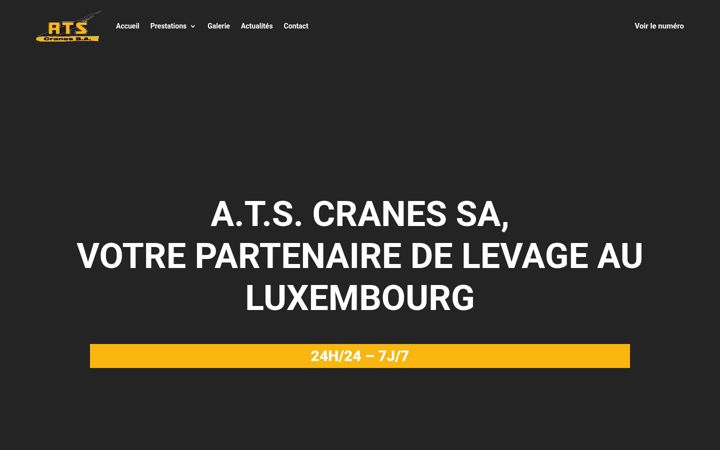 Capture d'écran de ats-cranes.lu