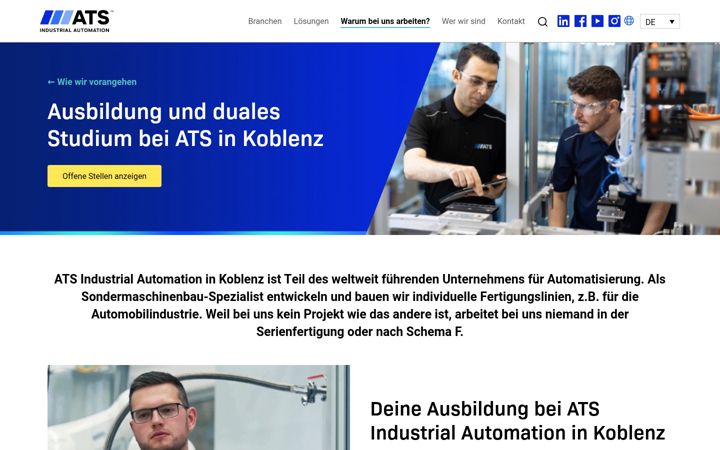 Screenshot of ats-koblenz-karriere.com