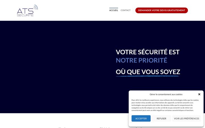 Screenshot of ats-securite.be
