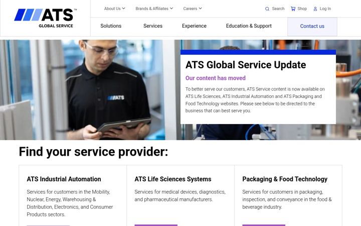 Capture d'écran de ats-service.com