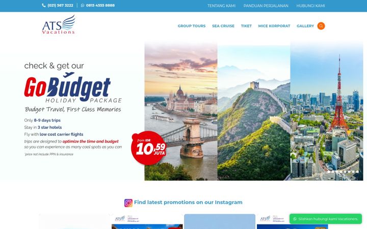 Screenshot of ats-vacations.com