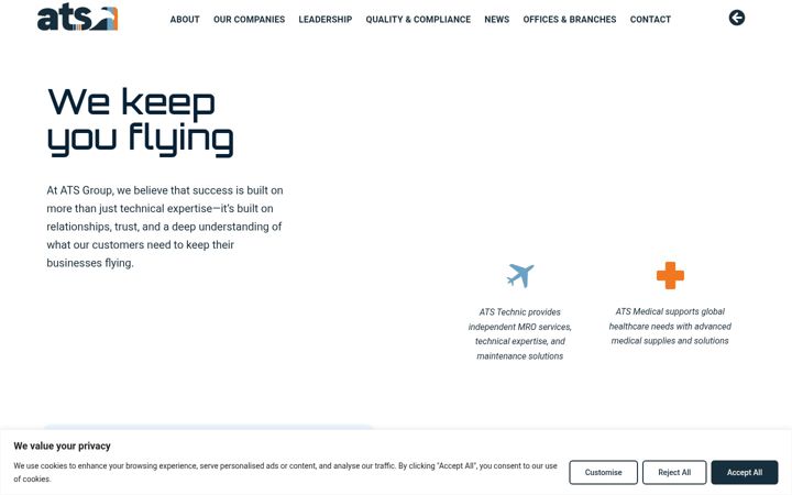 Skjámynd af atsaviation.com