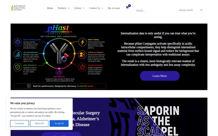 Screenshot of atsbio.com