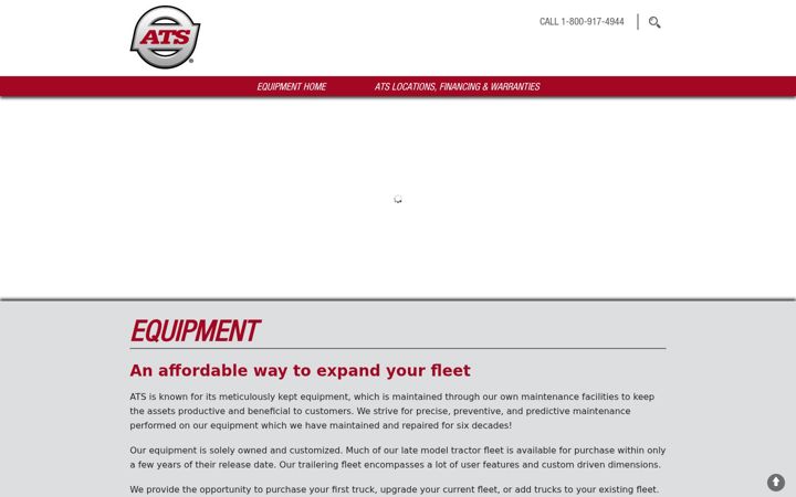 Screenshot stránky atsequipmentsales.com
