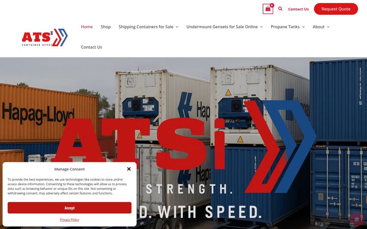 Screenshot of atsicontainerdepot.com