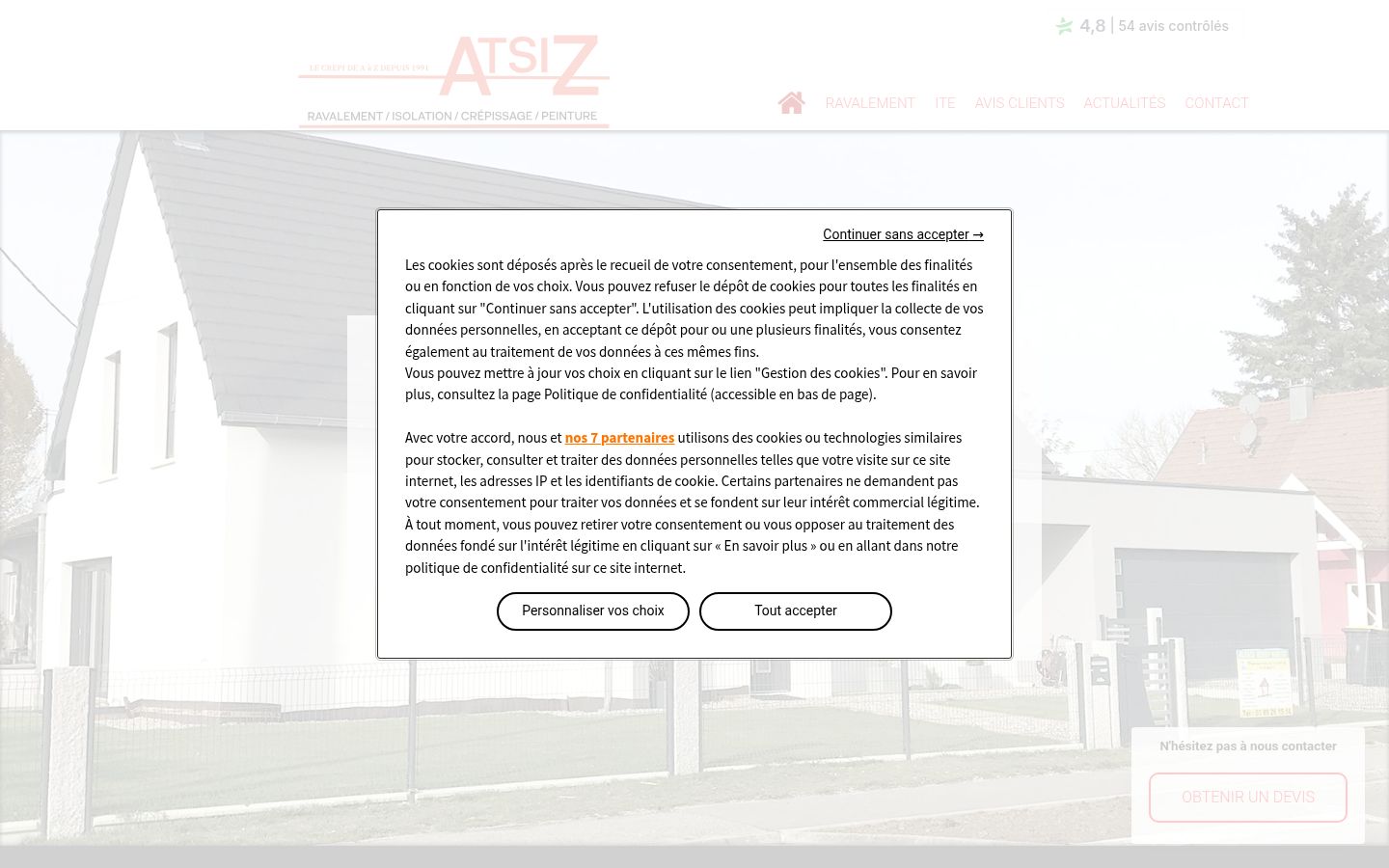 Screenshot tal-banner tal-kunsens muri qabel kwalunkwe interazzjoni