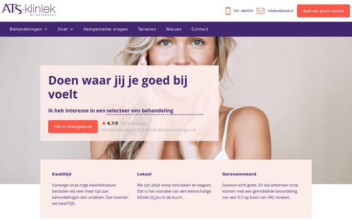 Screenshot του atskliniek.nl